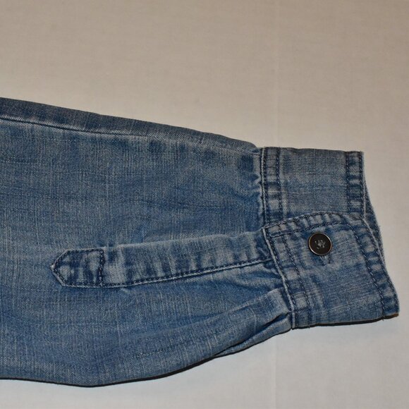 Loft Long Sleeve Button Down Linen Blend Shirt Top Size S - Picture 8 of 13